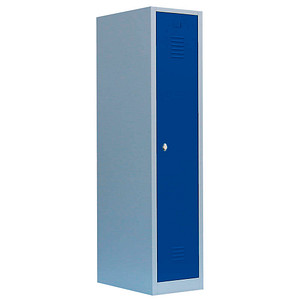 Image LÜLLMANN Spind enzianblau, lichtgrau 515111, 1 Schließfach 41,5 x 50,0 x 180,0 cm