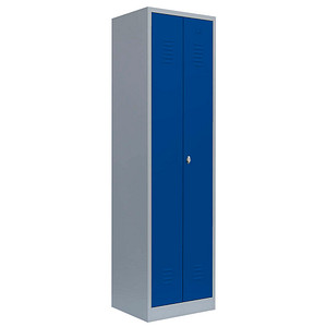 Image LÜLLMANN Spind enzianblau, lichtgrau 510401, 1 Schließfach 50,0 x 50,0 x 180,0 cm