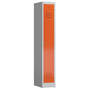 Image LÜLLMANN Spind ClassiX feuerrot, lichtgrau X-510114, 1 Schließfach 31,0 x 50,0 x 180,0 cm