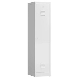 Image LÜLLMANN Spind ClassiX signalweiß X-515117, 1 Schließfach 41,5 x 50,0 x 180,0 cm