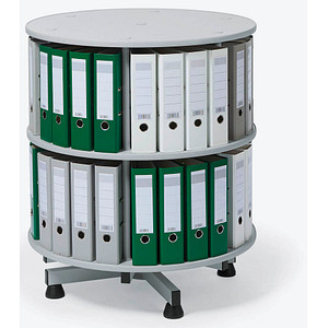 Image Ordnerdrehsäule hellgrau bis zu 48 Ordner, Komplett drehbar, H: 93,0 cm