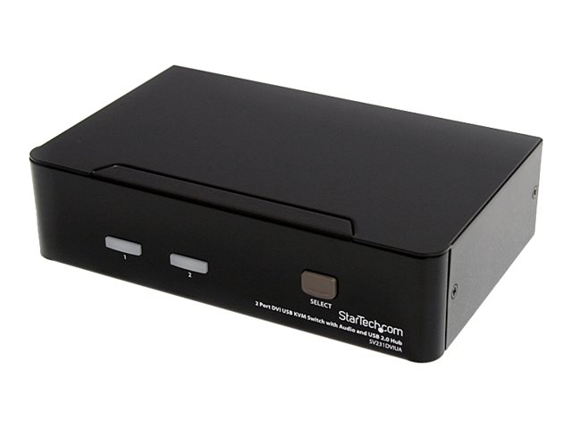 Image STARTECH.COM 2 Port DVI USB KVM Switch mit Audio und USB 2.0 Hub - 2-fach Dual 
