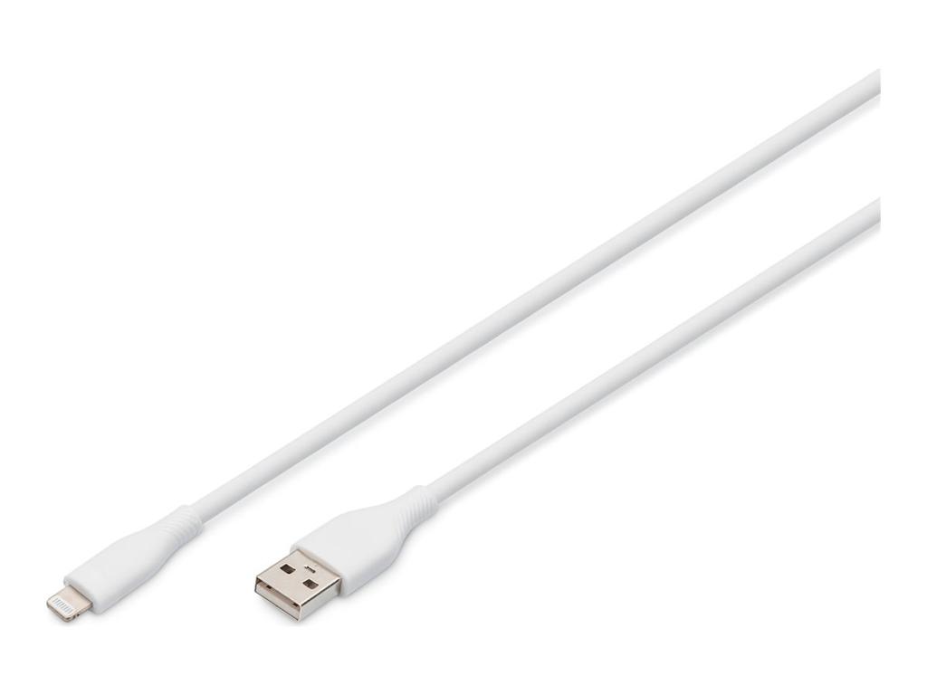 Image DIGITUS USB Silicone charging cable USB-A - Lightning 2m