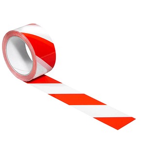 Image SUPRA Warnklebeband rot/weiß 50,0 mm x 66,0 m 1 Rolle
