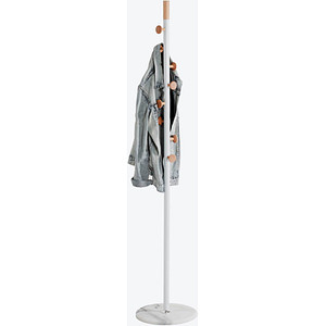 Image HAKU Möbel Kleiderständer 37312 braun Holz 8 Haken 35,0 x 178,0 cm