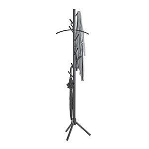 Image HAKU Möbel Kleiderständer 47579 schwarz Holz 8 Haken 43,0 x 174,0 cm