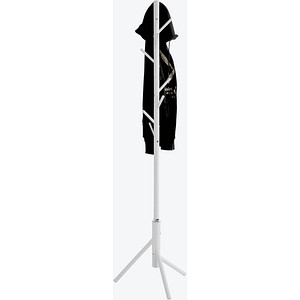 Image HAKU Möbel Kleiderständer 52326 weiß Metall 8 Haken 48,0 x 173,0 cm