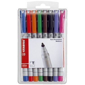 Image STABILO Folienstift OHPen universal, wasserlöslich, 8er Etui Strichstärke: 1,0 