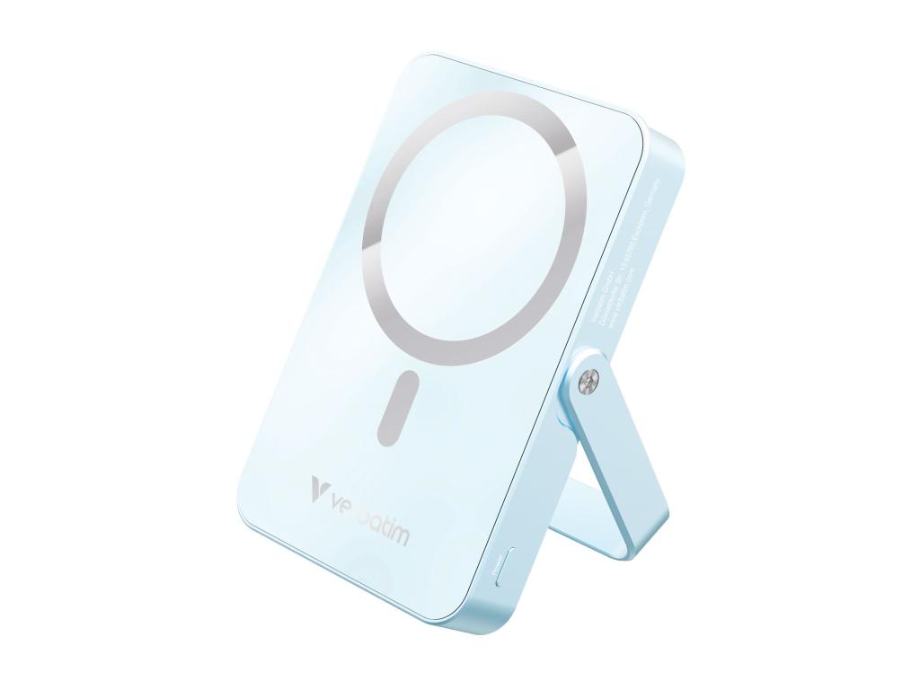 Image VERBATIM Charge ?n? Go Power Bank with Stand Magnetic Wireless 10000mAh - Blue