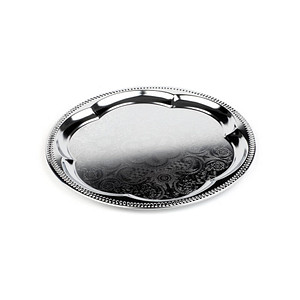 Image APS Partyplatte, rund, Durchmesser: 350 mm, silber