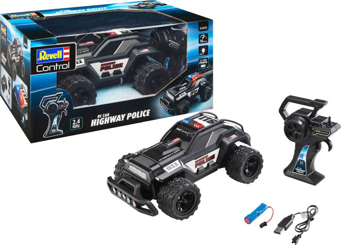 Image Revell RC Car Highway Police Ferngesteuertes Auto schwarz