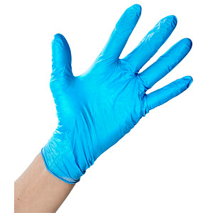 Image HYGOSTAR unisex Einmalhandschuhe CLASSIC  blau Größe L 100 St.