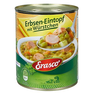 Image Erasco Erbsen mit Würstchen Dosen-Eintopf 800,0 g