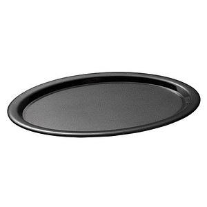 Image APS Serviertablett KAFFEEHAUS, oval, schwarz