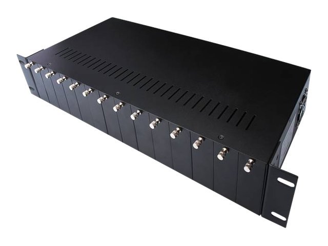 Image 19" DIGITUS Medienkonverter Chassis 14 Slot 2HE Dual Netzteile redundant