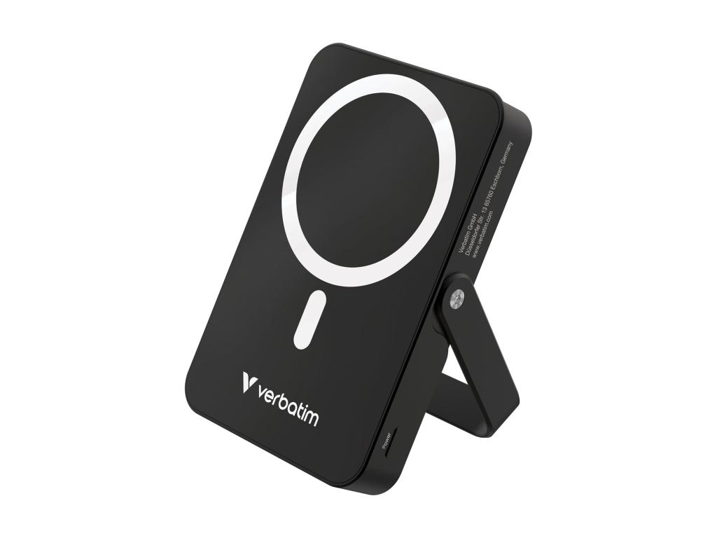 Image VERBATIM Charge ?n? Go Power Bank with Stand Magnetic Wireless 10000mAh - Black
