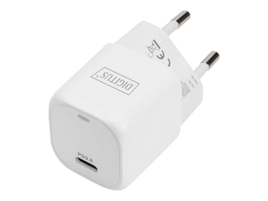 Image DIGITUS USB-C Mini Ladeadapter, 20 Watt, weiß