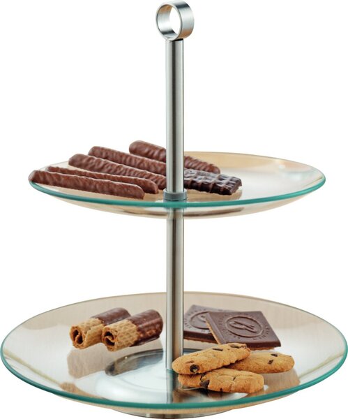 Image 2-stufige Etagere COOKIE aus transparentem Glas
