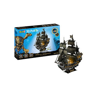 Image Revell Disney Pirates of the Caribbean Piratenschiff Black Pearl - LED Edition 3D-Puzzle, 293 Teile