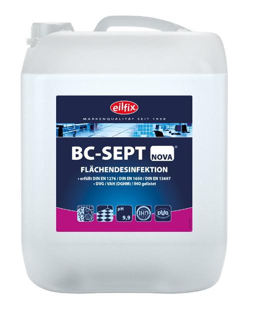 Image Eilfix BC-Sept Nova | 10 Liter flüssige Flächendesinfektion - Konzentrat+++ BIOZIDPRODUKTE VORSICHTIG VERWENDEN. VOR GEBRAUCH STETS ETIKETT UND PRODUKTINFORMATIONEN LESEN +++