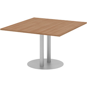Image HAMMERBACHER Verbindungsplatte KT12S nussbaum, silber rechteckig 120,0 x 130,0 x 74,0 cm