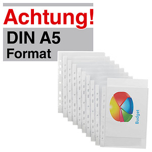 Image 100 Lands Prospekthüllen DIN A5 transparent genarbt 0,08 mm