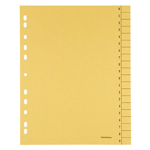 Image Trennblätter 0-9 gelb, 100 St.