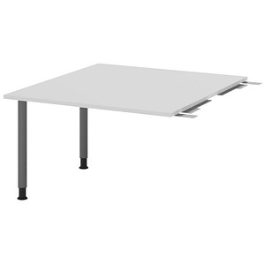 Image HAMMERBACHER Verbindungsplatte höhenverstellbar KT12C lichtgrau, grafit rechteckig 120,0 x 130,0 x 72,0 - 74,0 cm