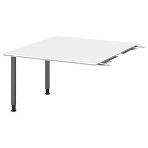 Image HAMMERBACHER Verbindungsplatte höhenverstellbar KT12C weiß, grafit rechteckig 120,0 x 130,0 x 72,0 - 74,0 cm