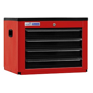 Image ADB Schrank-Aufsatz rot, anthrazit 4 Schubladen 61,0 x 45,0 x 95,0 cm