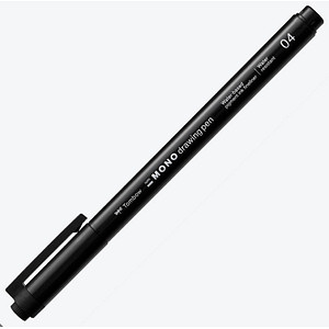Image Tombow Fineliner MONO drawing pen, schwarz, Strichstärke 04
