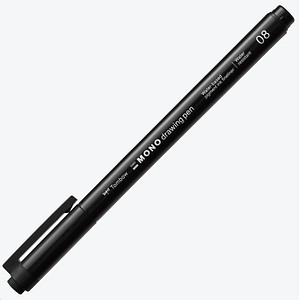 Image Tombow Fineliner MONO drawing pen, schwarz, Strichstärke 08