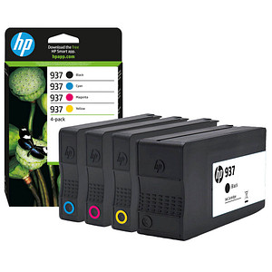 Image HP 937 (6C400NE) schwarz, cyan, magenta, gelb Druckerpatronen, 4er-Set