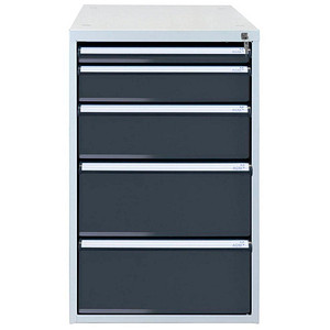 Image ADB Schubladenbox  anthrazit 51515, mit 5 Schubladen