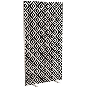 Image PAPERFLOW Trennwand easyScreen Black & White 60597 bunt 94,0 x 173,4 cm