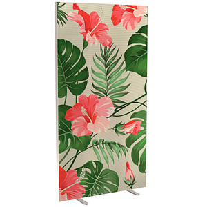 Image PAPERFLOW Trennwand easyScreen Tropical, 62731 bunt 94,0 x 173,4 cm