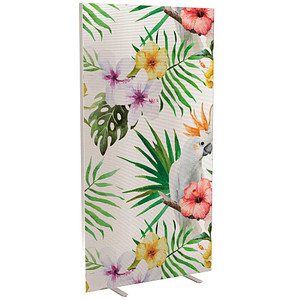 Image PAPERFLOW Trennwand easyScreen Tropical, 60661 bunt 94,0 x 173,4 cm