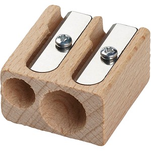 Image M+R Doppel-Spitzer, aus Holz, Blockform