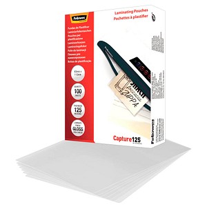 Image 100 Fellowes Capture125 Laminierfolien glänzend für Kleinformat 125 micron