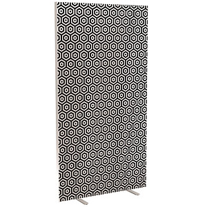 Image PAPERFLOW Trennwand easyScreen Black & White 60405 bunt 94,0 x 173,4 cm