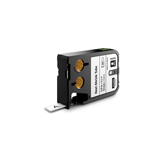 Image DYMO Schrumpfschlauch XTL 1868810, 12 mm schwarz auf weiß