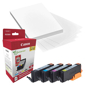 Image Canon CLI-571 XL C/M/Y/BK  schwarz, cyan, magenta, gelb Druckerpatronen + Fotopapier