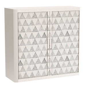 Image PAPERFLOW easyOffice Black&White Rollladenschrank 60548 1 Fachboden 110,0 x 41,5 x 104,0 cm