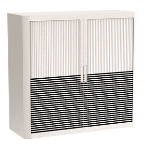 Image PAPERFLOW easyOffice Black&White Rollladenschrank 62336 1 Fachboden 110,0 x 41,5 x 104,0 cm