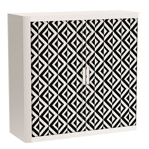 Image PAPERFLOW easyOffice Black&White Rollladenschrank 60596 1 Fachboden 110,0 x 41,5 x 104,0 cm