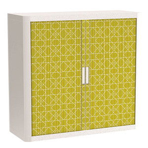 Image PAPERFLOW easyOffice Vintage Rollladenschrank 60852 2 Fachböden 110,0 x 41,5 x 104,0 cm