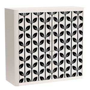 Image PAPERFLOW easyOffice Black&White Rollladenschrank 60580 1 Fachboden 110,0 x 41,5 x 104,0 cm
