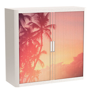 Image PAPERFLOW easyOffice Tropical Rollladenschrank 61290 2 Fachböden 110,0 x 41,5 x 104,0 cm