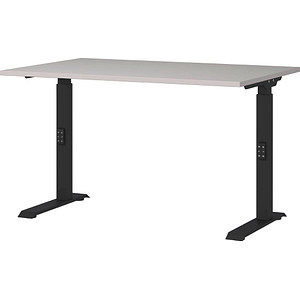 Image GERMANIA DOWNEY höhenverstellbarer Schreibtisch kaschmir rechteckig, C-Fuß-Gestell schwarz 120,0 x 80,0 cm