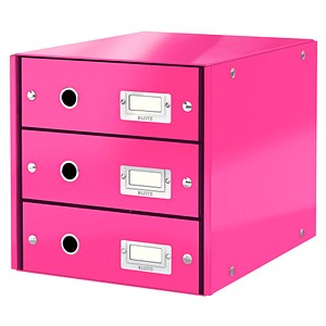 Image LEITZ Click und Store Schubladenset - Pink - Hartplatte - Briefumschlag - Flach